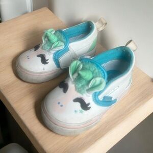 Toddler Vans Unicorn Slip-On Shoes - Green and White blue size 5